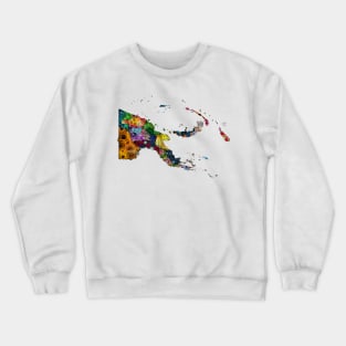 Spirograph Patterned Papua New Guinea Localities Crewneck Sweatshirt